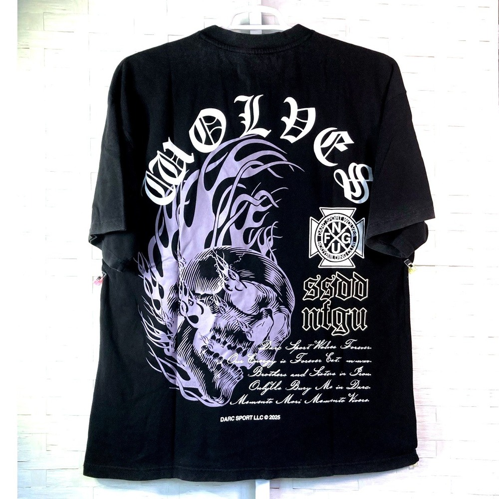 Darc Sport THROUGH HELL‎ "PREMIUM" OVERSIZED TEE IN BLACK " Size Large